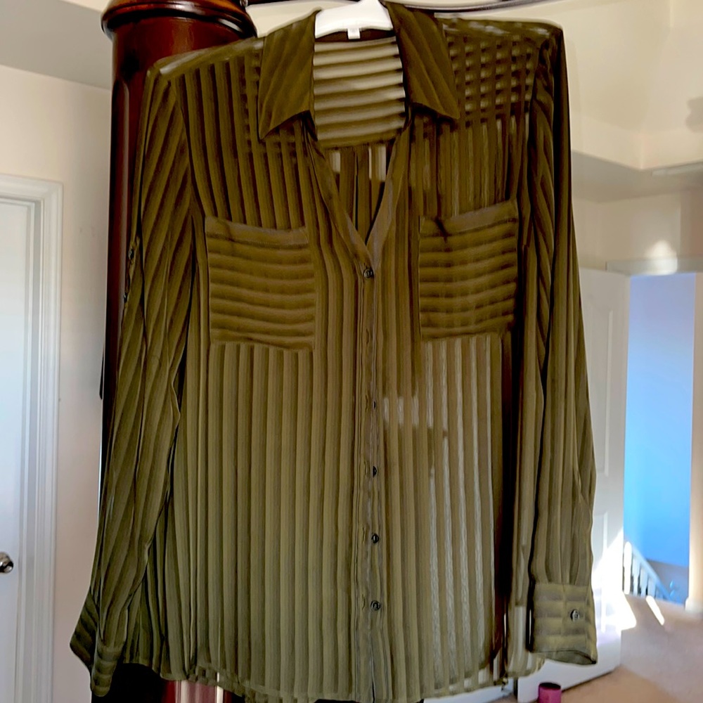 Olive Green Dress Shirt